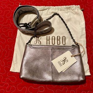 HOBO Darcy Luxe Crossbody in Anthracite -- Guitar strap and chain strap - Ltd ED